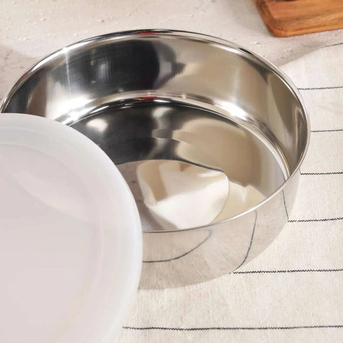 Essentials 5-Piece Food Container With Lid -Chrome