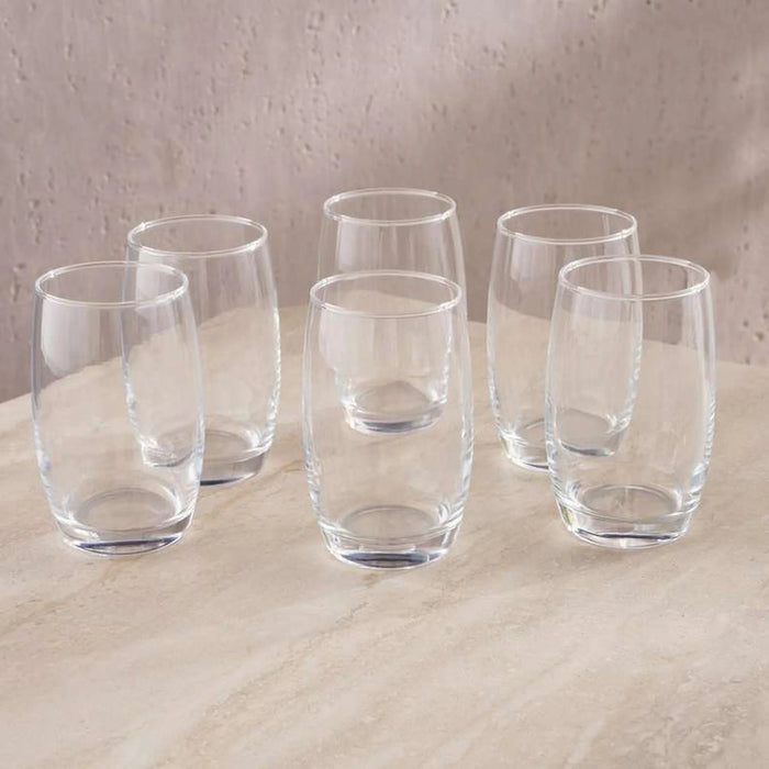 Essentials 6-Piece Highball Glass Set 390Ml -Clear