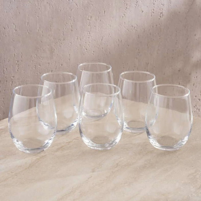 Essentials 6-Piece Tumbler Glass Set 530Ml -Clear
