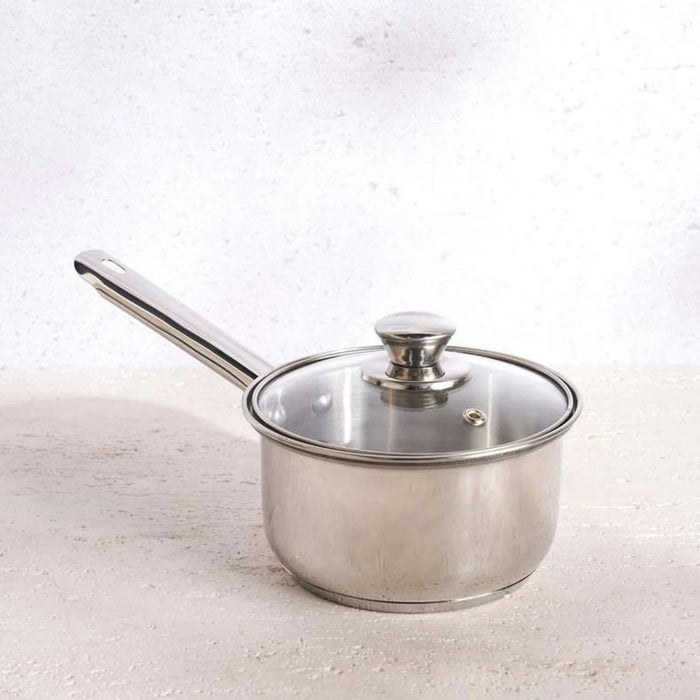 Essentials Sauce Pan With Lid Dia16Cm -Chrome Pan Home