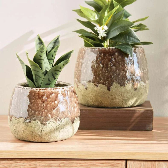 Este Stoneware Pot 19.5X19.5X15Cm - Brown Pan Home