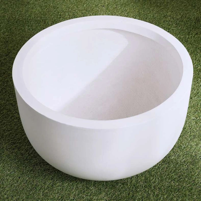 Estella Polyresin Planter 45X45X30Cm- White Pan Home