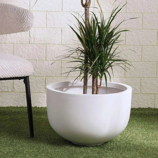 Estella Polyresin Planter 54X54X36Cm- White Pan Home