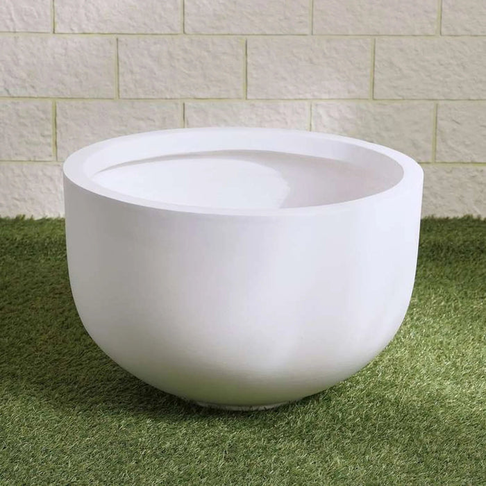 Estella Polyresin Planter 54X54X36Cm- White Pan Home