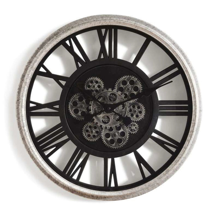 Esther Wall Clock With Gear 50.8X50.8X8.8cm- Black Pan Home
