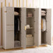 Etna 6 Door Wardrobe - Grey High Gloss Pan Home