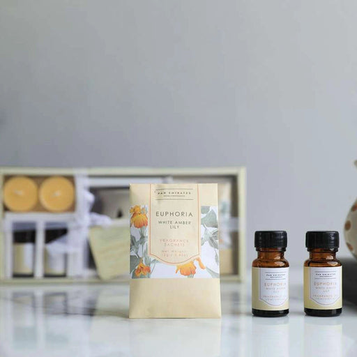 Euphoria White Amber Lily Gift Set-Yellow Pan Home