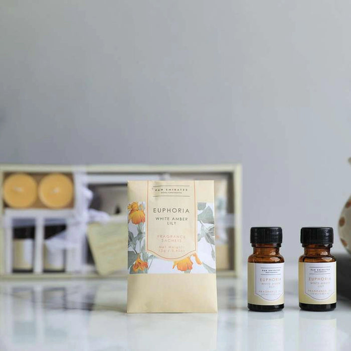 Euphoria White Amber Lily Gift Set-Yellow Pan Home