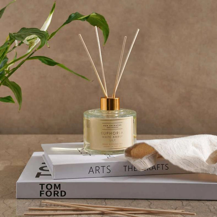 Euphoria White Amber Lily Reed Diffuser 200Ml - Clear