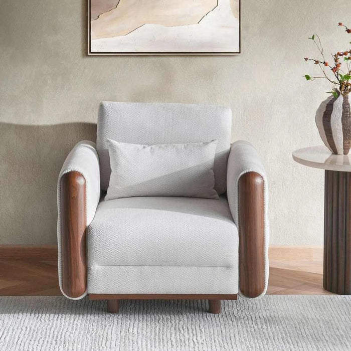 Evagelie Single Seater Sofa - Beige Pan Home