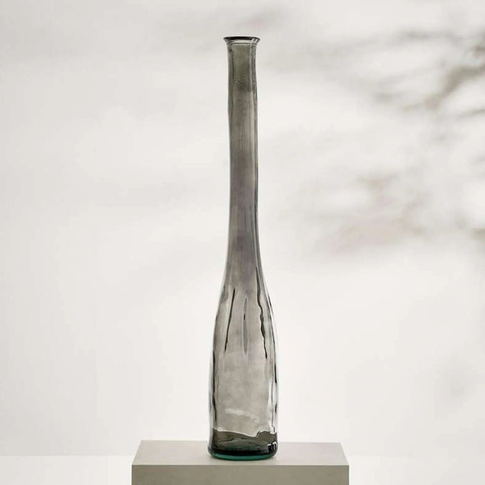 Everest Recycled Glass Vase 23X100Cm - Grey Pan Home