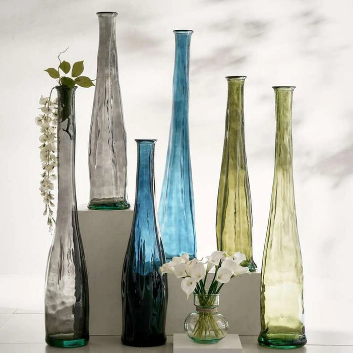 Everest Recycled Glass Vase 23X100Cm - Grey Pan Home