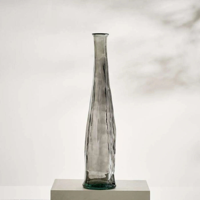 Everest Recycled Glass Vase 23X80Cm - Grey Pan Home