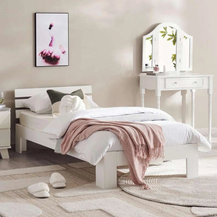 Everglades Kids Single Bed 90X190 Cm - White