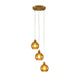 Everglow 3-Lights E-27 Pendant Lamp 25X120Cm - Gold Pan Home