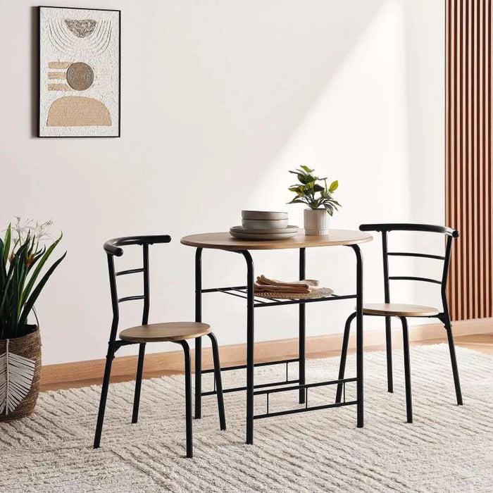 Everly 1+2 Dining Set - Natural Black