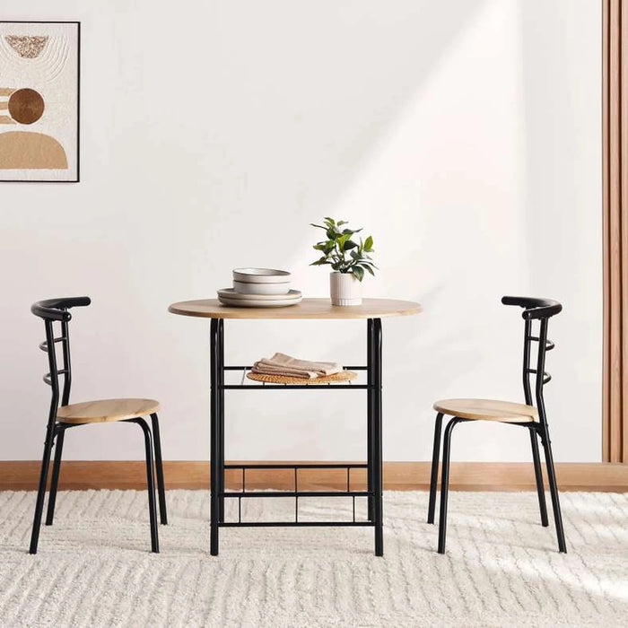 Everly 1+2 Dining Set - Natural Black