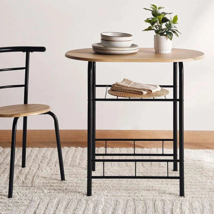 Everly 1+2 Dining Set - Natural Black