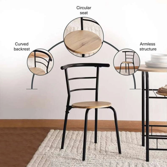 Everly 1+2 Dining Set - Natural Black