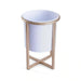 Everret Metal Planter White/Gold D15X25Cm Pan Home