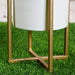 Everret Metal Planter White/Gold D20X25Cm Pan Home