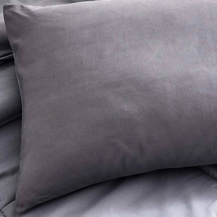 Everyday 2-Piece Reversible Single Comforter Set 135X220Cm - Silver/ Grey Pan Home