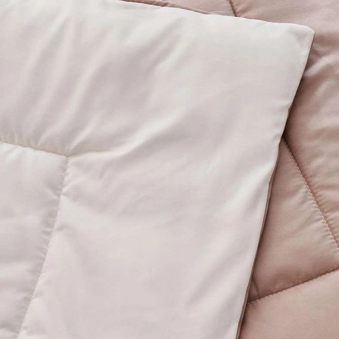 Everyday 3-Piece Reversible Full Comforter Set 160X220Cm - Dark Beige/Ivory Pan Home