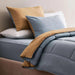 Everyday 3-Piece Reversible Full Comforter Set 160X220Cm - Metallic Blue/ Mustard Pan Home