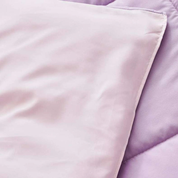 Everyday 3-Piece Reversible Full Comforter Set 160X220Cm - Pink/ Lilac Pan Home