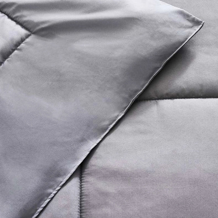 Everyday 3-Piece Reversible Full Comforter Set 160X220Cm - Silver/ Grey Pan Home