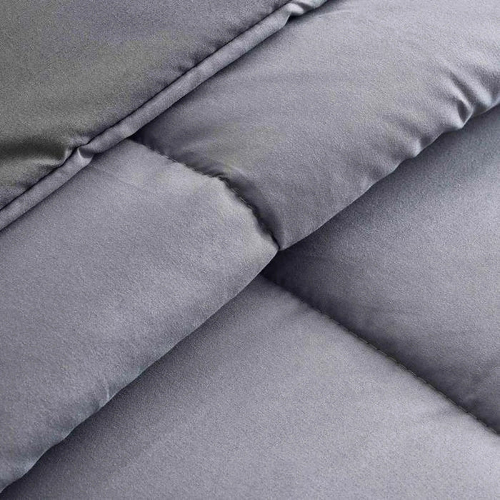 Everyday 3-Piece Reversible Full Comforter Set 160X220Cm - Silver/ Grey Pan Home