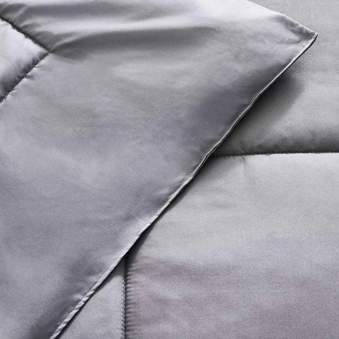 Everyday 3-Piece Reversible King Comforter Set 220X240Cm - Silver/ Grey