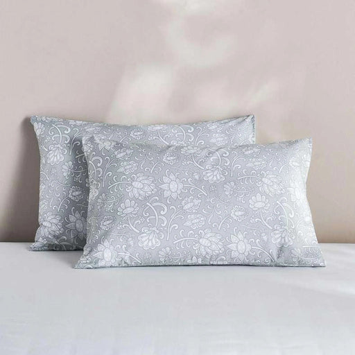 Everyday Floral 2Pc Printed Pillowcover - 50X75 Cm-Grey Pan Home