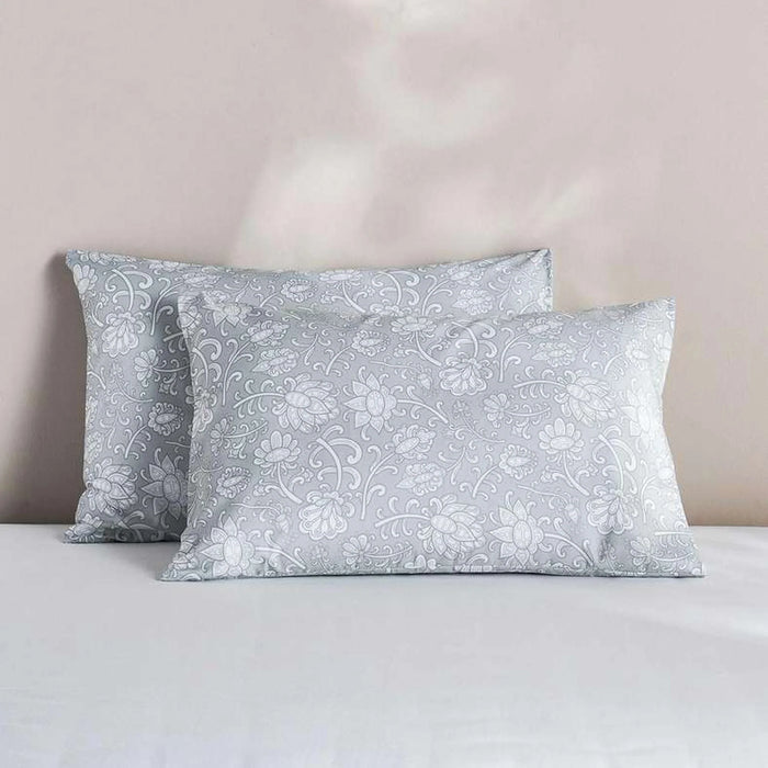 Everyday Floral 2Pc Printed Pillowcover - 50X75 Cm-Grey Pan Home