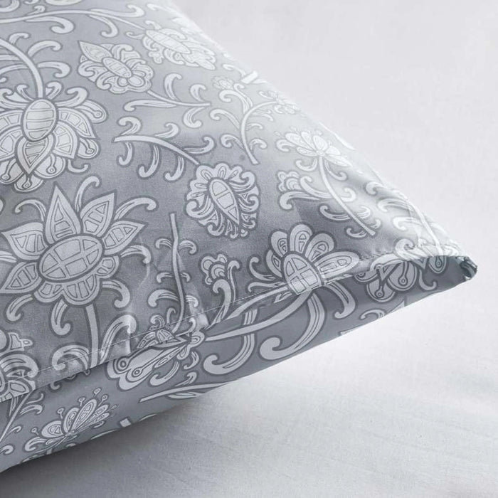 Everyday Floral 2Pc Printed Pillowcover - 50X75 Cm-Grey Pan Home