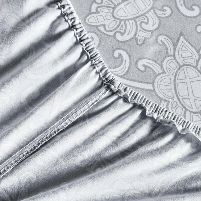 Everyday Floral Printed King Fitted Sheet  180X200+33Cm-Grey