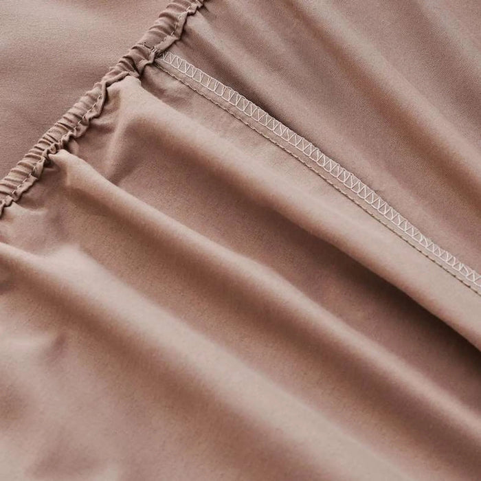 Everyday Full Fitted Sheet 120X200+33Cm - Dark Beige Pan Home
