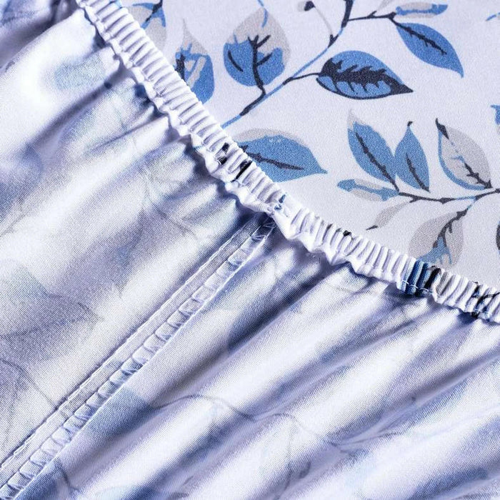 Everyday Meadow Printed Super King Fitted Sheet 200X200+33 Cm-Multi Pan Home