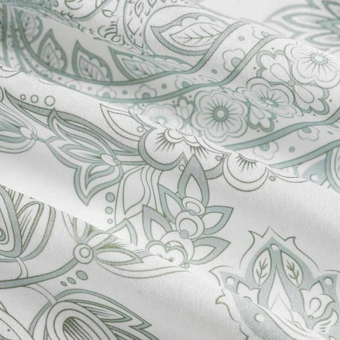 Everyday Paisley Printed King Fitted Sheet 180X200+33 Cm- Green Pan Home