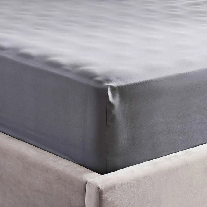 Everyday Queen Fitted Sheet 160X200+33Cm - Light Grey Pan Home