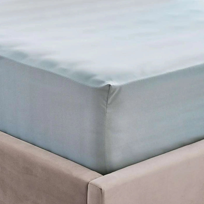 Everyday Queen Fitted Sheet 160X200+33Cm - Metallic Blue Pan Home