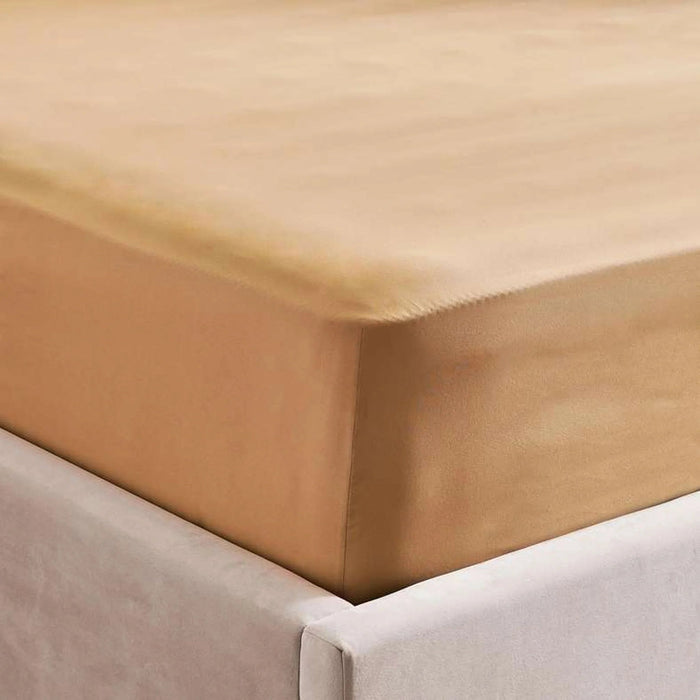 Everyday Queen Fitted Sheet 160X200+33Cm - Mustard Pan Home