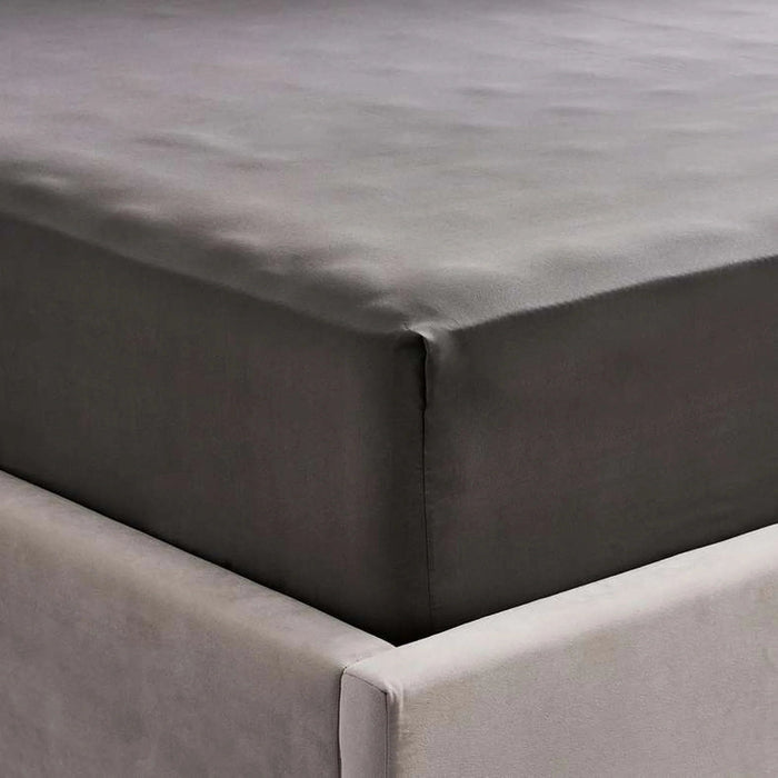 Everyday Single Fitted Sheet  90X190+25Cm - Grey Pan Home