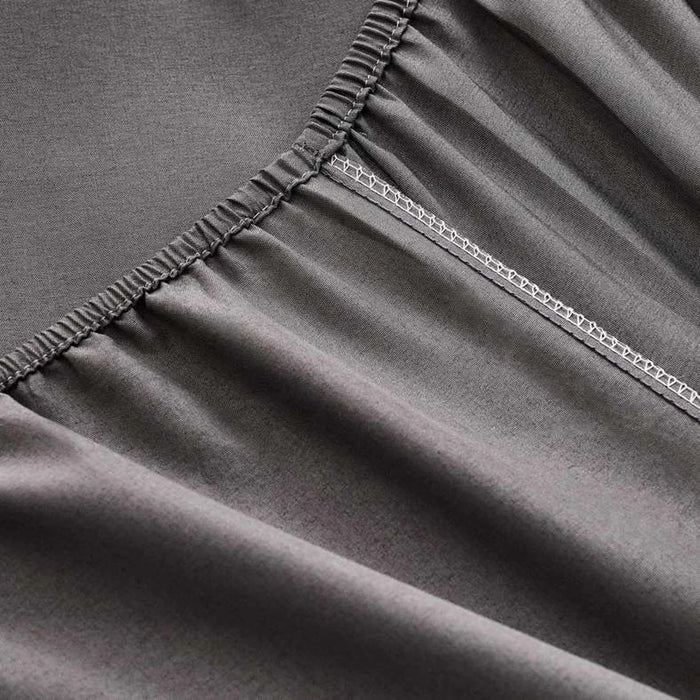 Everyday Single Fitted Sheet  90X190+25Cm - Grey Pan Home