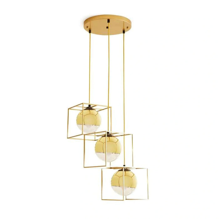 Evoluxe 3-Lights E-14 Pendant Lamp 30X120Cm - Gold