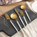 Evona 20-Piece Cutlery Set -Gold White Pan Home