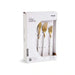 Evona 20-Piece Cutlery Set -Gold White Pan Home