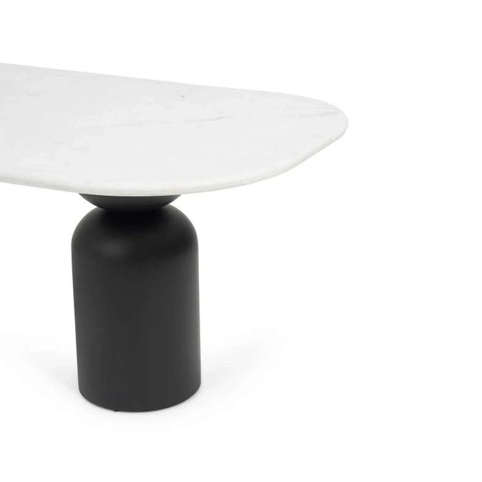 Evonne 8 Seater Dining Table Marble - White Black