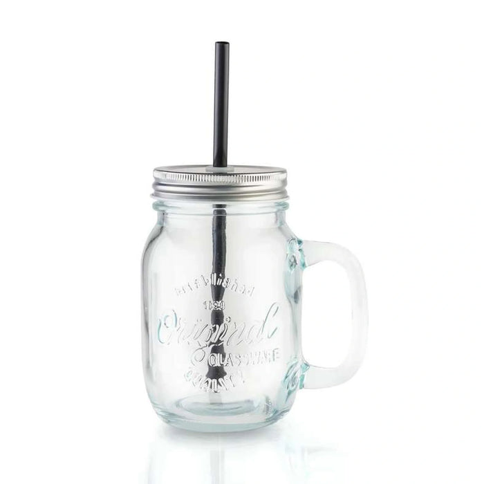 Evra 6-Piece Mason Jar With Tray - Clear