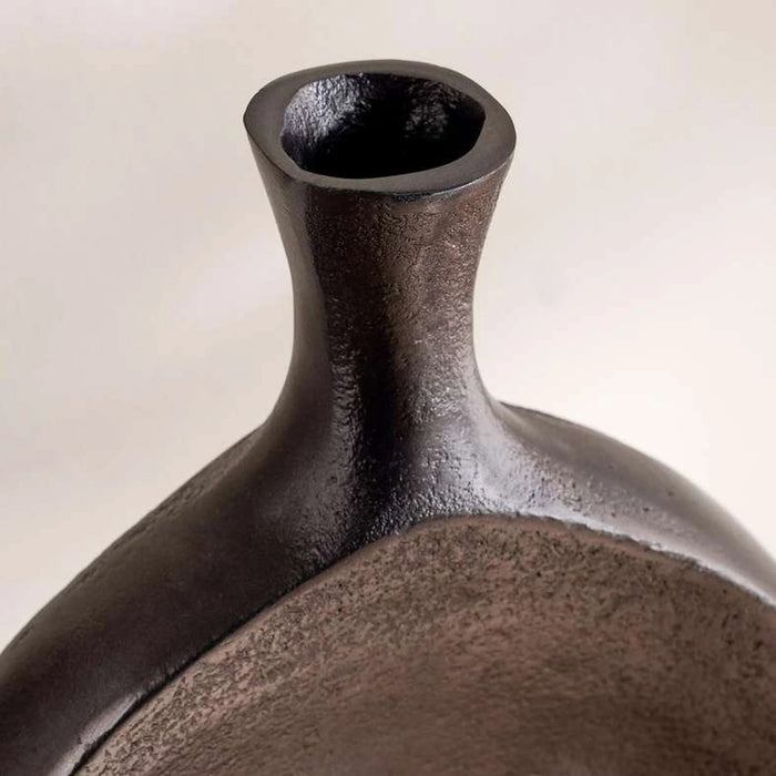 Ewan Metal Hollow Vase 24X5.5X50 - Black Antique